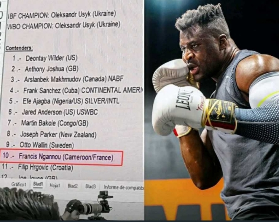 New WBC heavyweight ranking Francis Ngannou tenth worldwideesxams